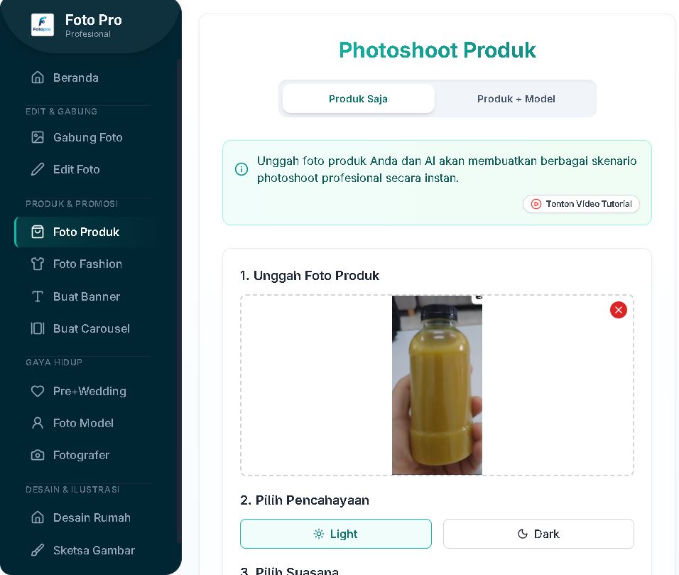 Contoh Foto Produk AI