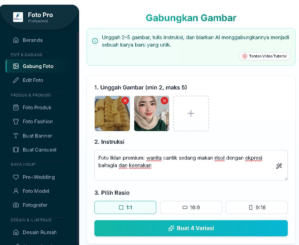 Contoh Foto Produk AI