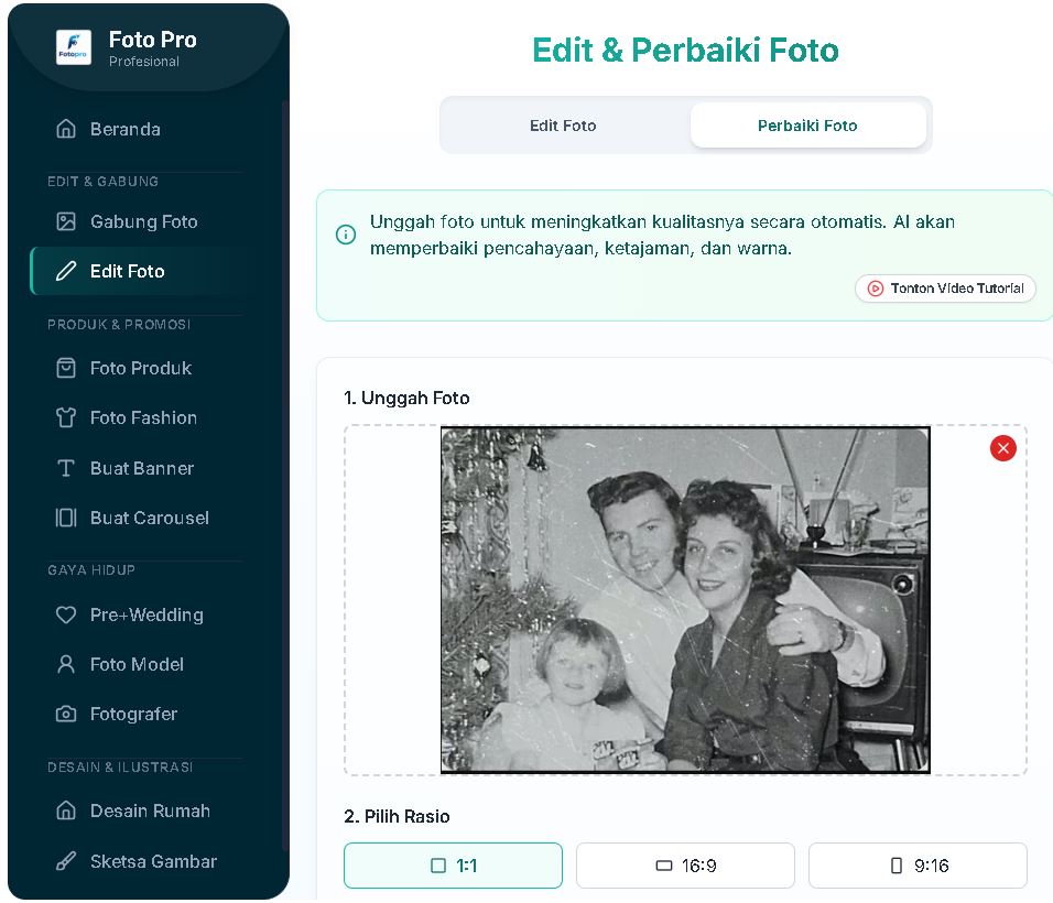 Contoh Foto Lawas Diperbaiki